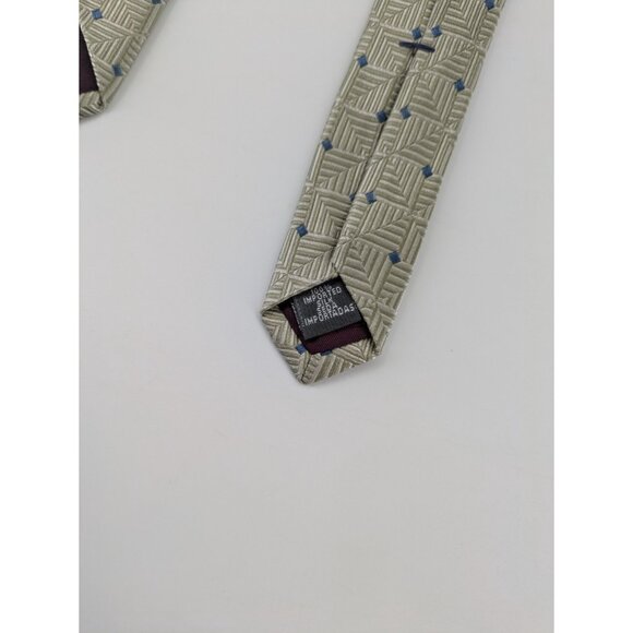 JONES NEW YORK MENS TIE 4 X 59 LIGHT GREEN WITH BLUE ACCENTS - Picture 4 of 8